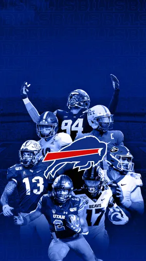 Buffalo Bills Blue Collagei Phone Wallpaper Wallpaper