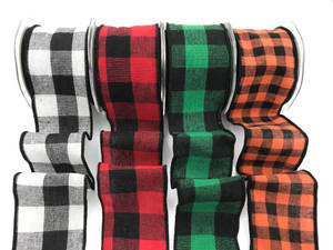 Buffalo Plaid Ribbons Wallpaper