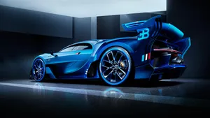 Bugatti 3b Blue Sports Car Wallpaper