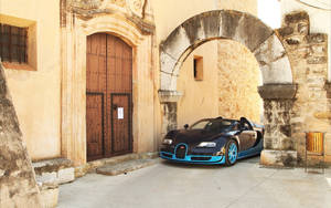 Bugatti In Old City Iphone Wallpaper