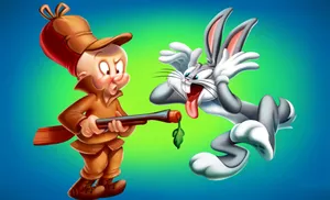 Bugs Bunny Pranking Elmer Fudd Wallpaper