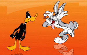 Bugs Bunny Teasing Daffy Duck Wallpaper