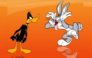 Bugs Bunny Teasing Daffy Duck Wallpaper