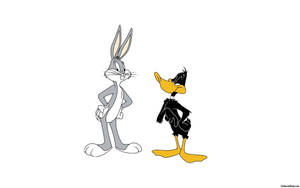 Bugs Bunny With Daffy Duck Wallpaper