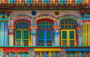 Building Colorful Facade Wallpaper