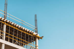 Building Construction And Blue Sky Wallpaper
