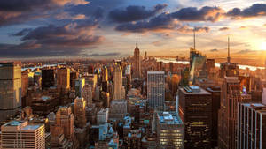 Building New York City Skyline Wallpaper