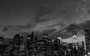 Buildings In Black And White Wallpaper