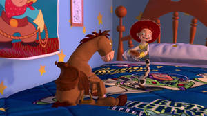 Bullseye Toy Story On Bed Wallpaper