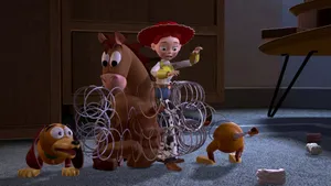 Bullseye Toy Story Surrounded By String Wallpaper
