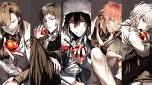 Bungo Stray Dogs Characters With Apples Wallpaper