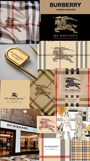 Burberry Aesthetic Collage Wallpaper