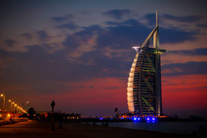 Burj Al Arab Night Sky Wallpaper