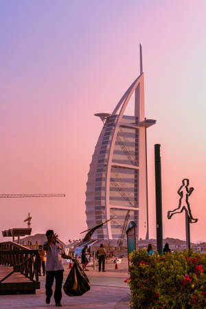 Burj Al Arab Pink Sky Wallpaper