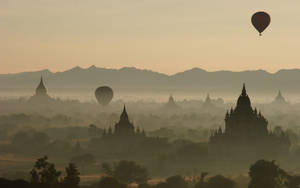 Burma Misty Silhouettes Wallpaper