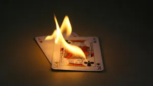 Burning Blackjack King Card Wallpaper