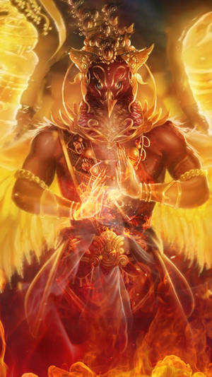 Burning Garuda Wallpaper