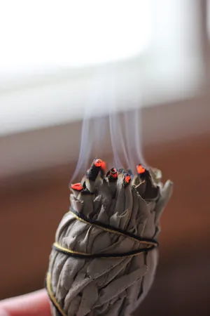Burning Sage Spiritual Healing Wallpaper