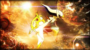 Bursting Red Arceus Wallpaper