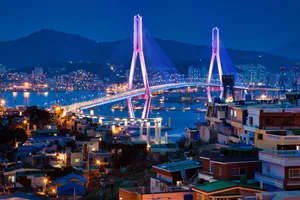 Busan Harbor Bridge South Korea Wallpaper