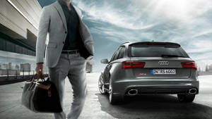 Businessman And His Audi Rs Wallpaper