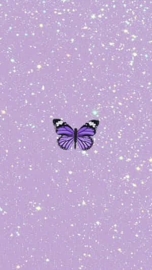 Butterfly Graphic Art Purple Pastel Iphone Wallpaper