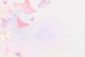 Butterfly Pastels Aesthetic Computer Wallpaper