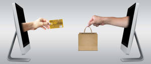 Buying Products Online Shopping Card Delivery Wallpaper