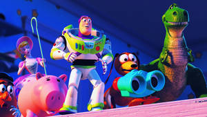 Buzz With Toy Story 2 Characters Wallpaper