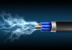 Cable With Powerful Electric Current Wallpaper