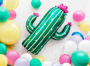 Cactus Balloon Foil Wallpaper