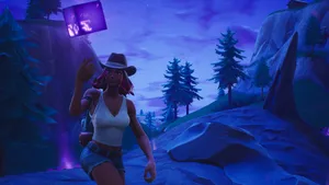 Calamity Fornite With Cube Wallpaper