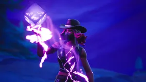 Calamity Fortnite Purple Cube Wallpaper