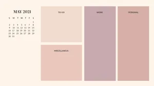 Calendar Neutral Desktop Wallpaper