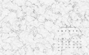 Calendar On White Marble Background Wallpaper