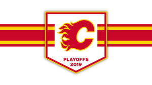 Calgary Flames Playoffs 2019 Logo Wallpaper