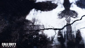 Call Of Duty Ghost Cracked Skull Wall Wallpaper