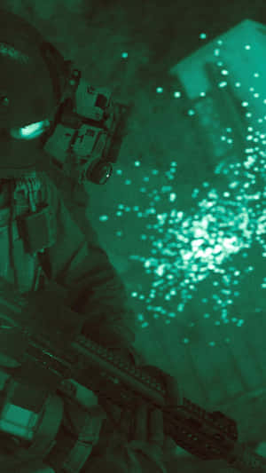 Call Of Duty Modern Warfare Green Flares Iphone Wallpaper