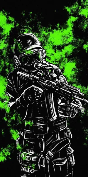 Call Of Duty Phone Green Splashes Wallpaper