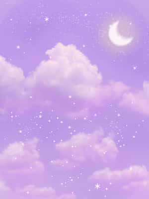 Call Your Friends And Discuss How Pretty This Purple Pastel Iphone Is. Wallpaper