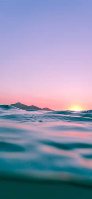 Calming Iphone Purple Sunset Wallpaper