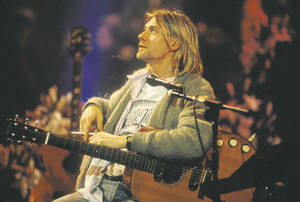 Calming Kurt Cobain Photo Wallpaper
