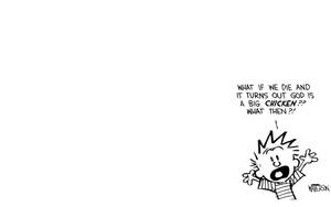 Calvin And Hobbes In Black And White Wallpaper