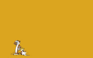Calvin And Hobbes In Yellow Wallpaper