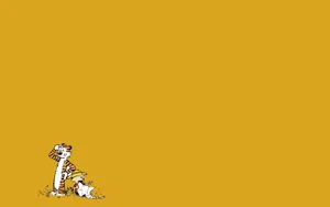 Calvin And Hobbes In Yellow Wallpaper