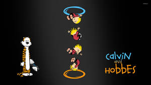 Calvin And Hobbes Teleportation Ring Wallpaper