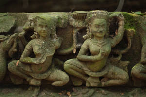 Cambodia Angkor Statue Wallpaper