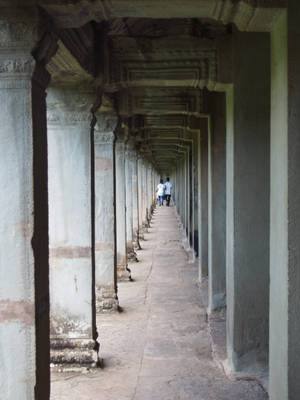 Cambodia Angkor Wat Hall Wallpaper
