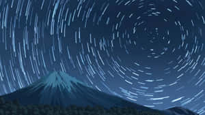 Camp Camp Mountain And Star Trails Wallpaper