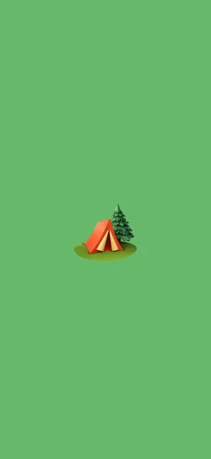 Camp Camp Tent In Green Wallpaper
